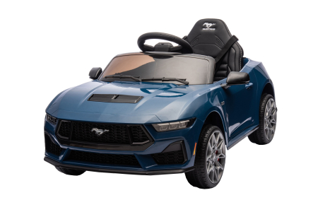 Masinute electrice - Masinuta electrica Premier Ford Mustang GT Convertible, 12V, roti cauciuc EVA, scaun piele ecologica, albastru