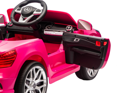 Masinuta electrica Premier Mercedes SL500, 12V, roti cauciuc EVA, scaun piele ecologica, roz [15]