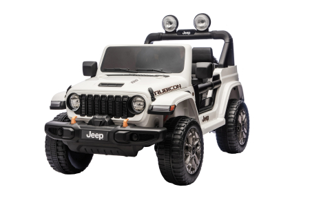 Masinuta electrica 4x4 Premier Jeep Wrangler Rubicon, 24V, 4x200W, roti cauciuc EVA, scaun piele ecologica, alb [7]
