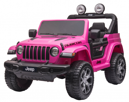 Masinuta electrica 4x4 Premier Jeep Wrangler Rubicon, 10.8V baterie Li-Ion, roti cauciuc EVA, scaun piele ecologica, roz [3]
