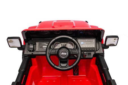 Masinuta electrica 4x4 Premier Jeep Wrangler Rubicon, 24V, 4x200W, roti cauciuc EVA, scaun piele ecologica, rosu [16]