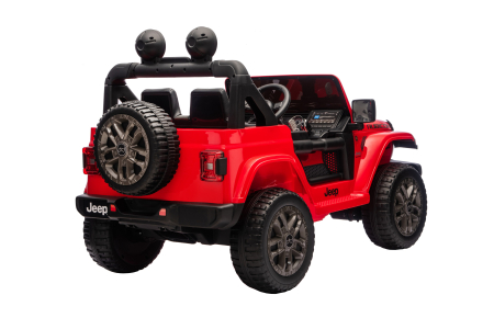 Masinuta electrica 4x4 Premier Jeep Wrangler Rubicon, 24V, 4x200W, roti cauciuc EVA, scaun piele ecologica, rosu [7]