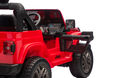 Masinuta electrica 4x4 Premier Jeep Wrangler Rubicon, 24V, 4x200W, roti cauciuc EVA, scaun piele ecologica, rosu [12]