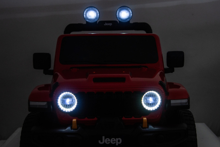 Masinuta electrica 4x4 Premier Jeep Wrangler Rubicon, 24V, 4x200W, roti cauciuc EVA, scaun piele ecologica, rosu [18]
