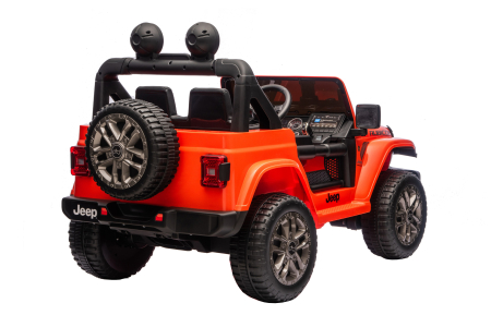 Masinuta electrica 4x4 Premier Jeep Wrangler Rubicon, 24V, 4x200W, roti cauciuc EVA, scaun piele ecologica, portocaliu [19]
