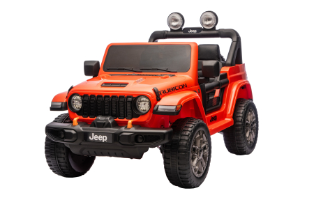 Masinuta electrica 4x4 Premier Jeep Wrangler Rubicon, 24V, 4x200W, roti cauciuc EVA, scaun piele ecologica, portocaliu [14]