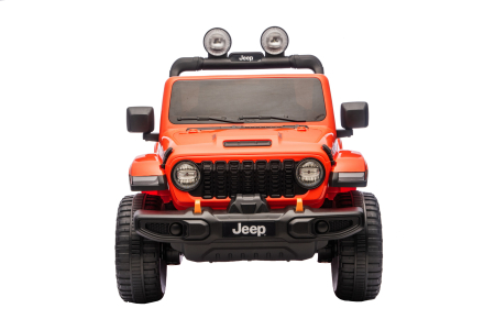 Masinuta electrica 4x4 Premier Jeep Wrangler Rubicon, 24V, 4x200W, roti cauciuc EVA, scaun piele ecologica, portocaliu [12]