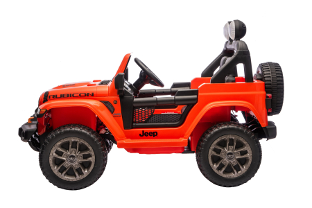 Masinuta electrica 4x4 Premier Jeep Wrangler Rubicon, 24V, 4x200W, roti cauciuc EVA, scaun piele ecologica, portocaliu [16]