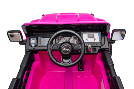 Masinuta electrica 4x4 Premier Jeep Wrangler Rubicon, 24V, 4x200W, roti cauciuc EVA, scaun piele ecologica, roz [17]