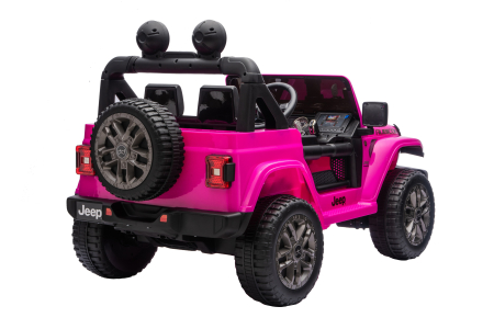 Masinuta electrica 4x4 Premier Jeep Wrangler Rubicon, 24V, 4x200W, roti cauciuc EVA, scaun piele ecologica, roz [11]