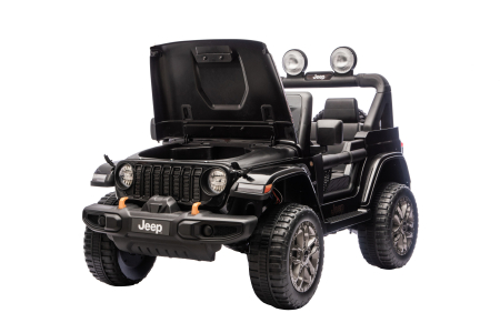 Masinuta electrica 4x4 Premier Jeep Wrangler Rubicon, 24V, 4x200W, roti cauciuc EVA, scaun piele ecologica, negru [15]