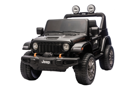 Masinuta electrica 4x4 Premier Jeep Wrangler Rubicon, 24V, 4x200W, roti cauciuc EVA, scaun piele ecologica, negru [4]