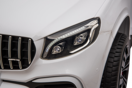Masinuta electrica 4x4 Premier Mercedes GLC 63S Maxi, 12V, roti cauciuc EVA, scaun piele ecologica, alb [10]