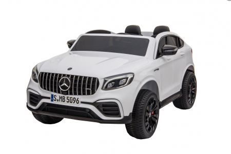 Masinute electrice - Masinuta electrica 4x4 Premier Mercedes GLC 63S Maxi, 12V, roti cauciuc EVA, scaun piele ecologica, alb