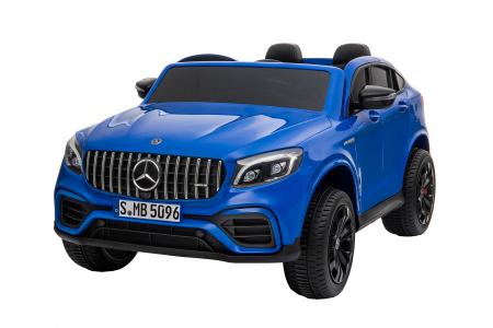 Masinute electrice - Masinuta electrica 4x4 Premier Mercedes GLC 63S Maxi, 12V, roti cauciuc EVA, scaun piele ecologica, albastru