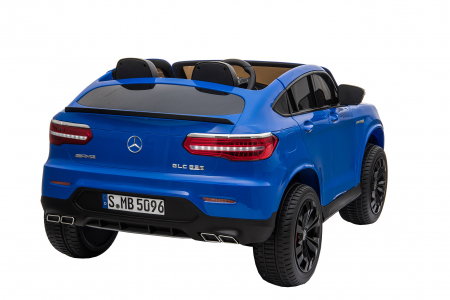 Masinuta electrica 4x4 Premier Mercedes GLC 63S Maxi, 12V, roti cauciuc EVA, scaun piele ecologica, albastru [5]