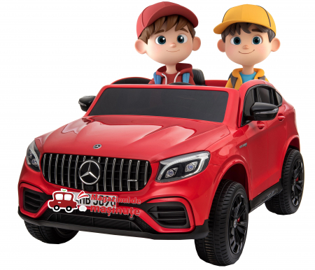 Masinute electrice - Masinuta electrica 4x4 Premier Mercedes GLC 63S Maxi, 12V, roti cauciuc EVA, scaun piele ecologica, rosu