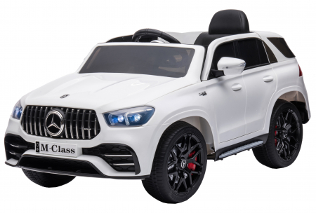 Masinuta electrica 4x4 Premier Mercedes M-Class, 12V, roti cauciuc EVA, scaun piele ecologica, alb [2]
