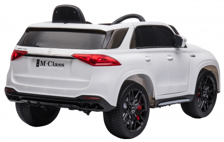Masinuta electrica 4x4 Premier Mercedes M-Class, 12V, roti cauciuc EVA, scaun piele ecologica, alb [6]