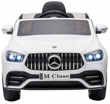 Masinuta electrica 4x4 Premier Mercedes M-Class, 12V, roti cauciuc EVA, scaun piele ecologica, alb [1]
