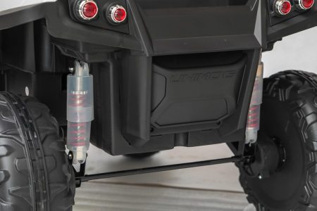 Masinuta electrica 4x4 Premier Mercedes Unimog, 12V, roti cauciuc EVA, scaun piele ecologica, alb [7]