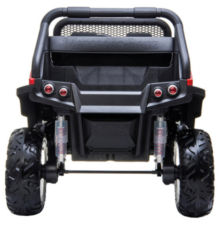 Masinuta electrica 4x4 Premier Mercedes Unimog, 12V, roti cauciuc EVA, scaun piele ecologica, visiniu [5]