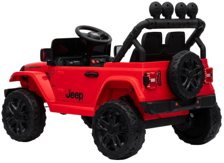 Masinuta electrica 4x4 Premier Mini Jeep Wrangler Rubicon, 12V, roti cauciuc EVA, scaun piele ecologica, 101x59x65 cm, rosu [5]