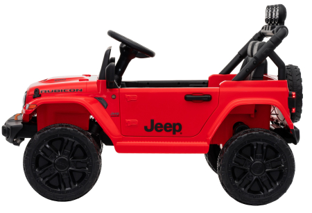 Masinuta electrica 4x4 Premier Mini Jeep Wrangler Rubicon, 12V, roti cauciuc EVA, scaun piele ecologica, 101x59x65 cm, rosu [4]