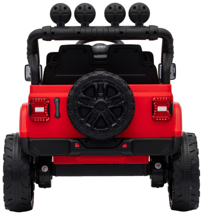 Masinuta electrica 4x4 Premier Mini Jeep Wrangler Rubicon, 12V, roti cauciuc EVA, scaun piele ecologica, 101x59x65 cm, rosu [7]