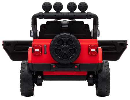 Masinuta electrica 4x4 Premier Mini Jeep Wrangler Rubicon, 12V, roti cauciuc EVA, scaun piele ecologica, 101x59x65 cm, rosu [14]