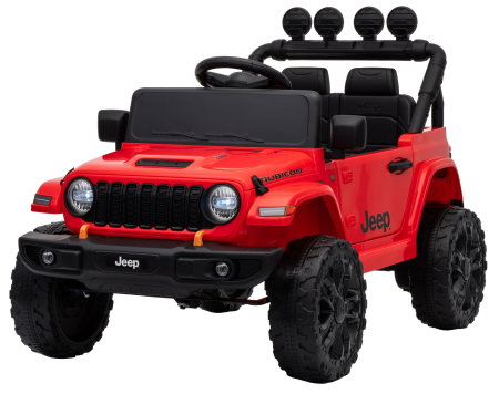 Masinuta electrica 4x4 Premier Mini Jeep Wrangler Rubicon, 12V, roti cauciuc EVA, scaun piele ecologica, 101x59x65 cm, rosu [2]