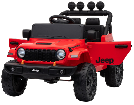 Masinuta electrica 4x4 Premier Mini Jeep Wrangler Rubicon, 12V, roti cauciuc EVA, scaun piele ecologica, 101x59x65 cm, rosu [13]