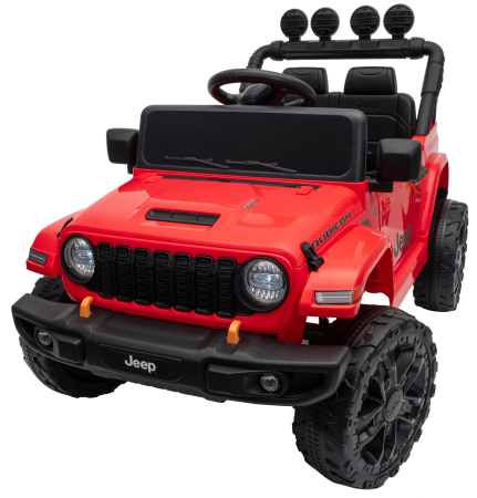 Masinuta electrica 4x4 Premier Mini Jeep Wrangler Rubicon, 12V, roti cauciuc EVA, scaun piele ecologica, 101x59x65 cm, rosu [17]