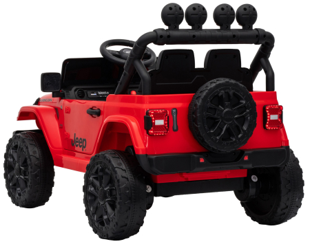 Masinuta electrica 4x4 Premier Mini Jeep Wrangler Rubicon, 12V, roti cauciuc EVA, scaun piele ecologica, 101x59x65 cm, rosu [6]
