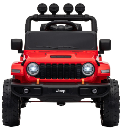 Masinuta electrica 4x4 Premier Mini Jeep Wrangler Rubicon, 12V, roti cauciuc EVA, scaun piele ecologica, 101x59x65 cm, rosu [1]