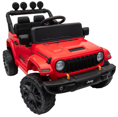 Masinuta electrica 4x4 Premier Mini Jeep Wrangler Rubicon, 12V, roti cauciuc EVA, scaun piele ecologica, 101x59x65 cm, rosu [16]