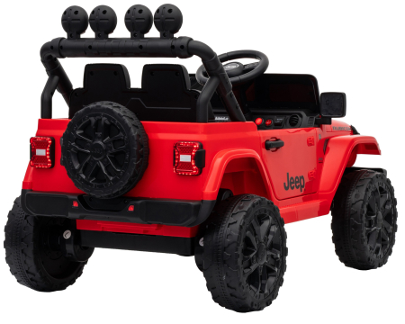 Masinuta electrica 4x4 Premier Mini Jeep Wrangler Rubicon, 12V, roti cauciuc EVA, scaun piele ecologica, 101x59x65 cm, rosu [8]