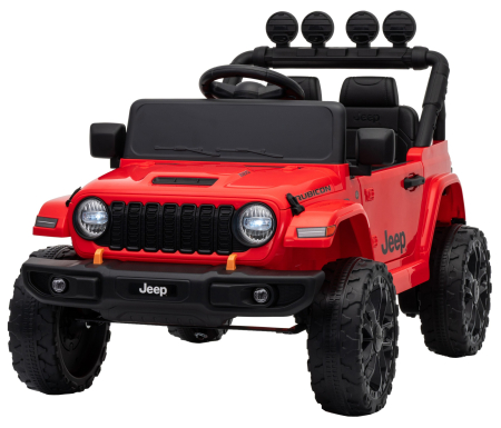 Masinuta electrica 4x4 Premier Mini Jeep Wrangler Rubicon, 12V, roti cauciuc EVA, scaun piele ecologica, 101x59x65 cm, rosu [3]
