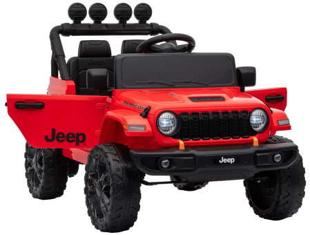 Masinuta electrica 4x4 Premier Mini Jeep Wrangler Rubicon, 12V, roti cauciuc EVA, scaun piele ecologica, 101x59x65 cm, rosu [15]