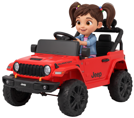 ATV-uri electrice - Masinuta electrica 4x4 Premier Mini Jeep Wrangler Rubicon, 12V, roti cauciuc EVA, scaun piele ecologica, 101x59x65 cm, rosu