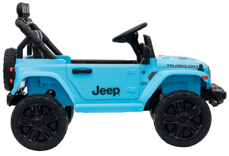 Masinuta electrica 4x4 Premier Mini Jeep Wrangler Rubicon, 12V, roti cauciuc EVA, scaun piele ecologica, 101x59x65 cm, turcoaz [9]