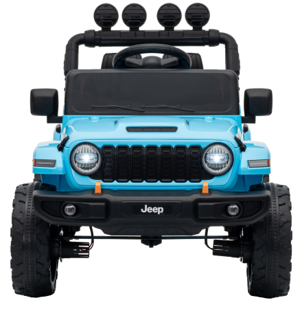 Masinuta electrica 4x4 Premier Mini Jeep Wrangler Rubicon, 12V, roti cauciuc EVA, scaun piele ecologica, 101x59x65 cm, turcoaz [1]