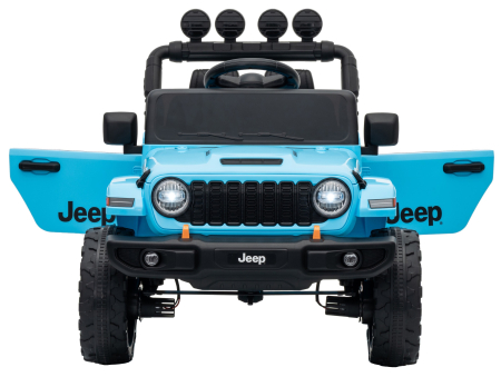 Masinuta electrica 4x4 Premier Mini Jeep Wrangler Rubicon, 12V, roti cauciuc EVA, scaun piele ecologica, 101x59x65 cm, turcoaz [12]