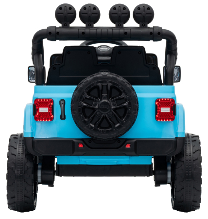 Masinuta electrica 4x4 Premier Mini Jeep Wrangler Rubicon, 12V, roti cauciuc EVA, scaun piele ecologica, 101x59x65 cm, turcoaz [7]