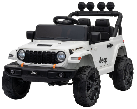 Masinuta electrica 4x4 Premier Mini Jeep Wrangler Rubicon, 12V, roti cauciuc EVA, scaun piele ecologica, 101x59x65 cm, alb [3]