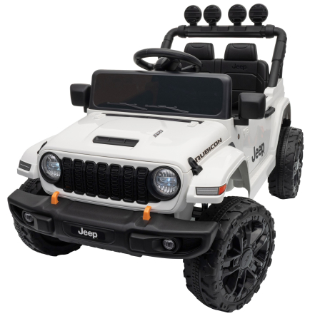 Masinuta electrica 4x4 Premier Mini Jeep Wrangler Rubicon, 12V, roti cauciuc EVA, scaun piele ecologica, 101x59x65 cm, alb [18]