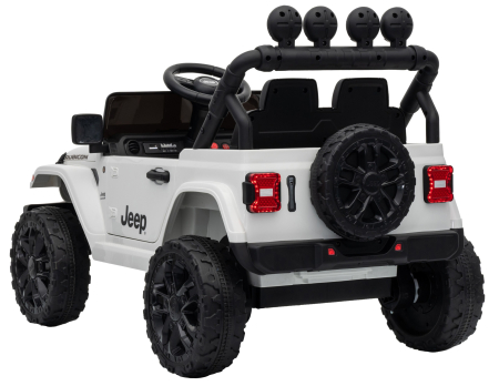 Masinuta electrica 4x4 Premier Mini Jeep Wrangler Rubicon, 12V, roti cauciuc EVA, scaun piele ecologica, 101x59x65 cm, alb [6]
