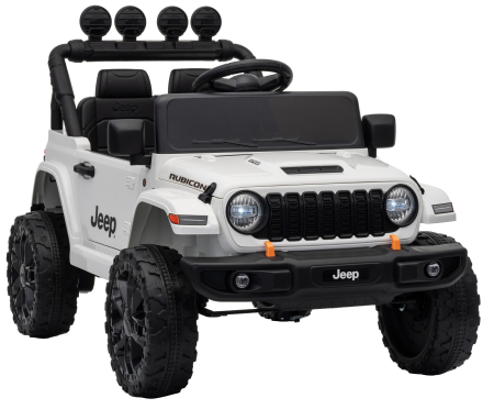 Masinuta electrica 4x4 Premier Mini Jeep Wrangler Rubicon, 12V, roti cauciuc EVA, scaun piele ecologica, 101x59x65 cm, alb [11]