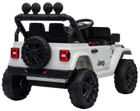Masinuta electrica 4x4 Premier Mini Jeep Wrangler Rubicon, 12V, roti cauciuc EVA, scaun piele ecologica, 101x59x65 cm, alb [8]