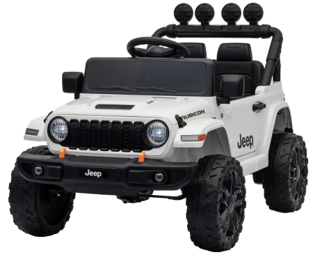 Masinuta electrica 4x4 Premier Mini Jeep Wrangler Rubicon, 12V, roti cauciuc EVA, scaun piele ecologica, 101x59x65 cm, alb [2]